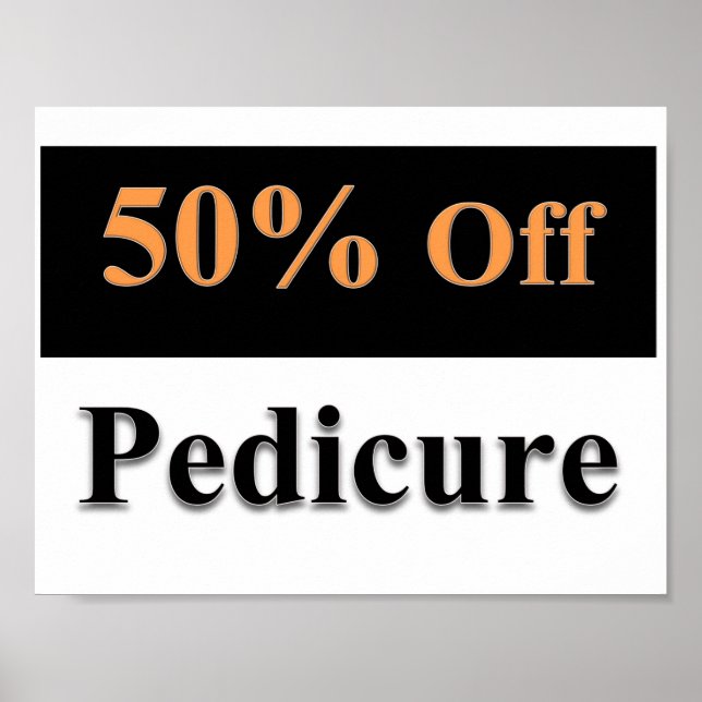 Póster Matte, Poster de pedicura con 50% de descuento (Frente)