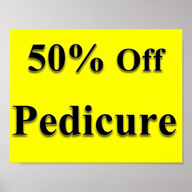 Póster Matte, Poster de pedicura con 50% de descuento (Frente)