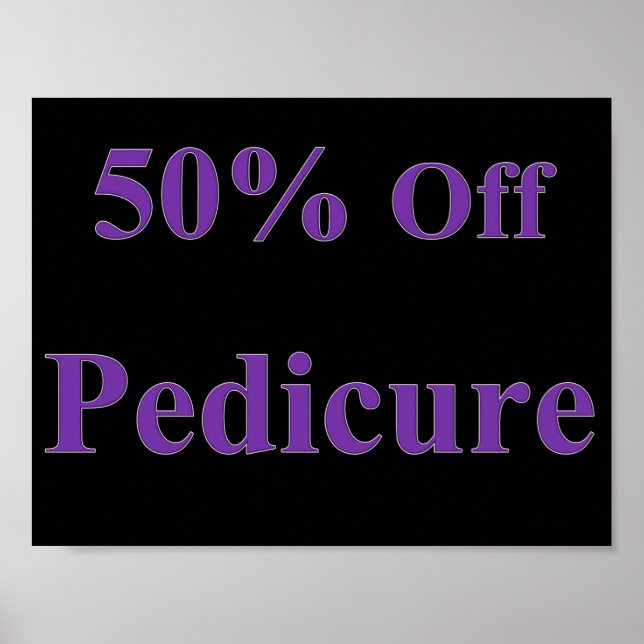 Póster Matte, Poster de pedicura con 50% de descuento (Frente)