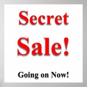 Póster Matte, Poster de venta secreta