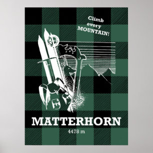 Póster Matterhorn 4478 m Suizo Alpes Italia