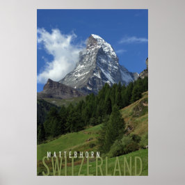 Póster matterhorn en suiza