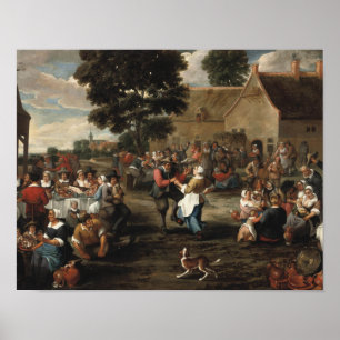 Póster Mattheus van Helmont - Un festín de campesinos