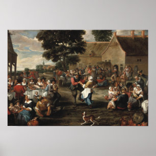 Póster Mattheus van Helmont - Un festín de campesinos
