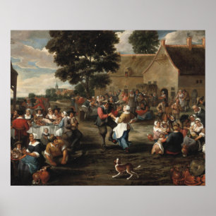 Póster Mattheus van Helmont - Un festín de campesinos