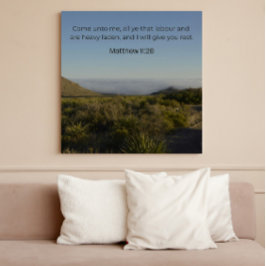 Póster Matthew 11:28 KJV Wall Art –  Scripture Poster