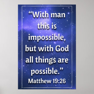 Póster Matthew 19:26 poster