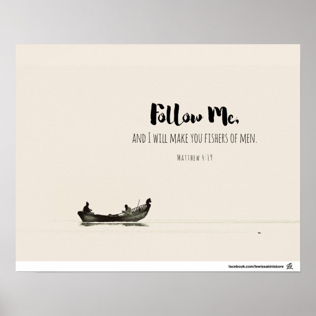 Póster Matthew 4:19 - Fishers of Men (Frente)