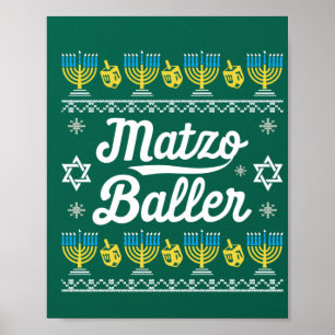 Póster Matzo Baller Long Sleeve Graciosos Regalos Hanukka