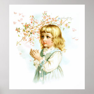 Póster Maud Humphrey: Chica de la primavera debajo del