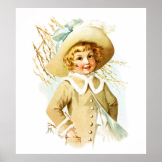 Póster Maud Humphrey: Chica de primavera bajo Willow Catk