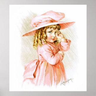 Póster Maud Humphrey: Chica de primavera en la lluvia