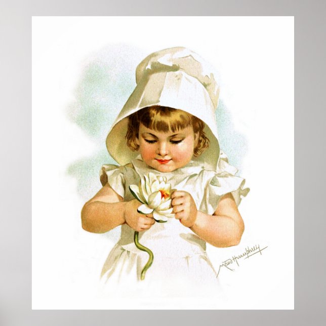 Póster Maud Humphrey: Chica de verano con Lily del Agua (Frente)