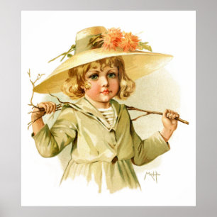 Póster Maud Humphrey: Chica del invierno con la rama