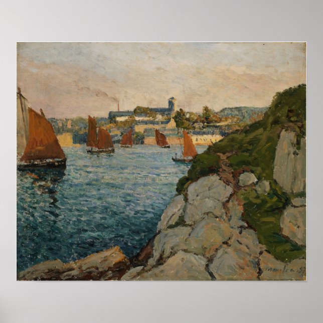 Póster Maufra - Douarnenez con sol 1905 (Frente)