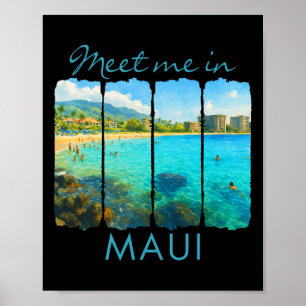 Póster Maui Hawái Viaje Viaje Pincelada Encuentrame En