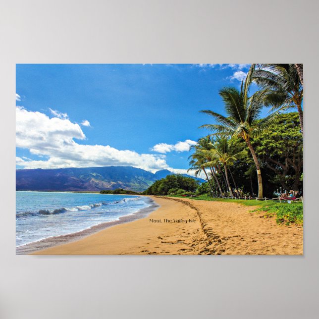 Póster Maui, Isla del Valle, Hawaii (Frente)