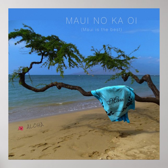 Póster Maui No Ka Oi (personalizable) (Frente)