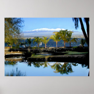 Póster Mauna Kea con el poster de la nieve