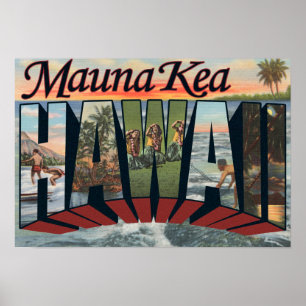 Póster Mauna Kea, Hawaii - escenas grandes de la letra