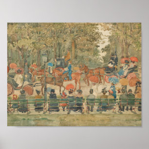 Póster Maurice Prendergast - Central Park, 1901