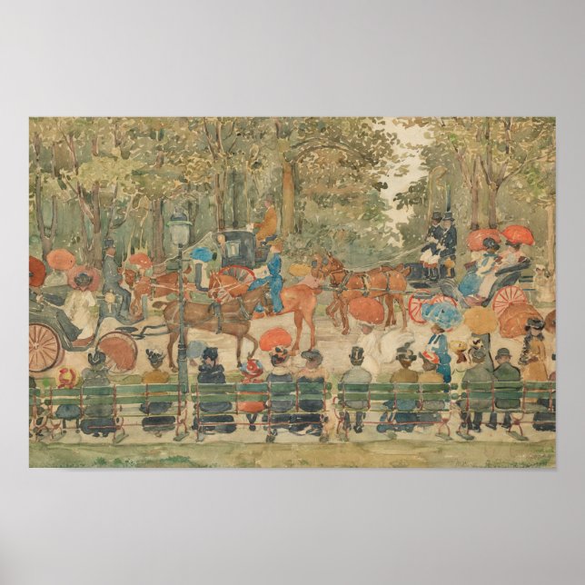 Póster Maurice Prendergast - Central Park, 1901 (Frente)