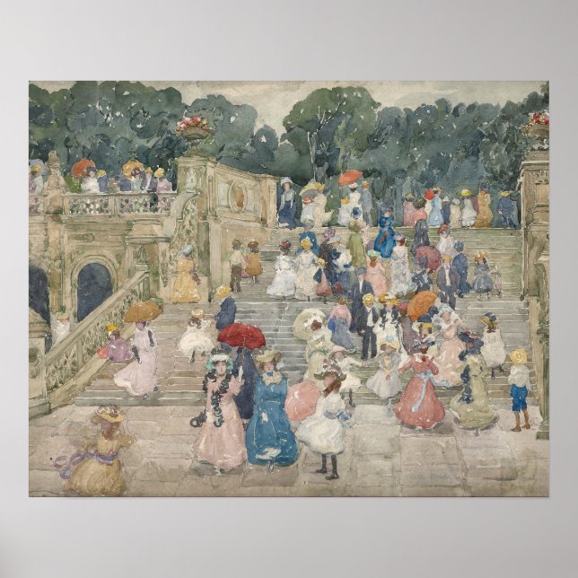 Póster Maurice Prendergast - The Terrace Bridge, Central (Frente)