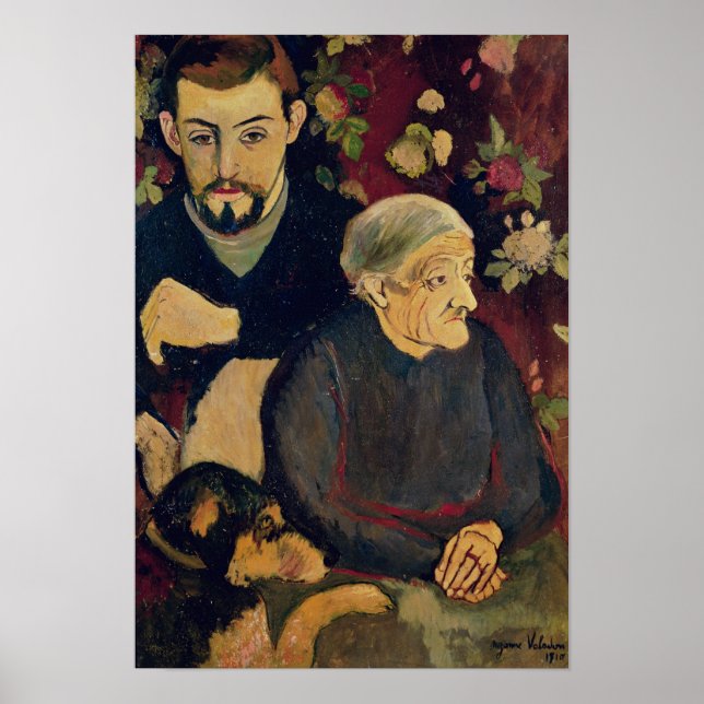 Póster Maurice Utrillo, su abuela y su perro (Frente)