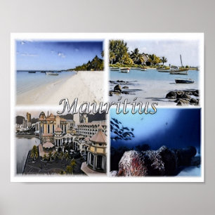 Póster Mauricio - Cap Malheureux - Mosaico -