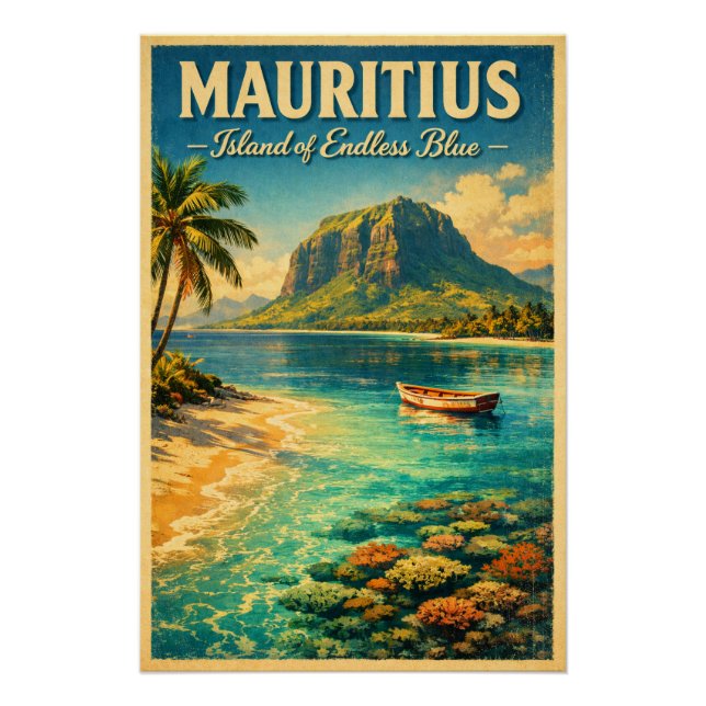 Póster MAURICIO – Isla de Azul Infinito (Anverso)