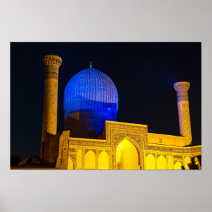 Póster Mausoleo de Amir Timur - Samarcanda, Uzbekistán