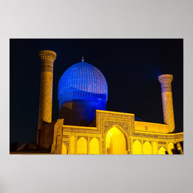 Póster Mausoleo de Amir Timur - Samarcanda, Uzbekistán (Frente)