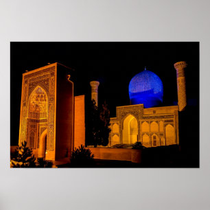 Póster Mausoleo de Amir Timur - Samarcanda, Uzbekistán