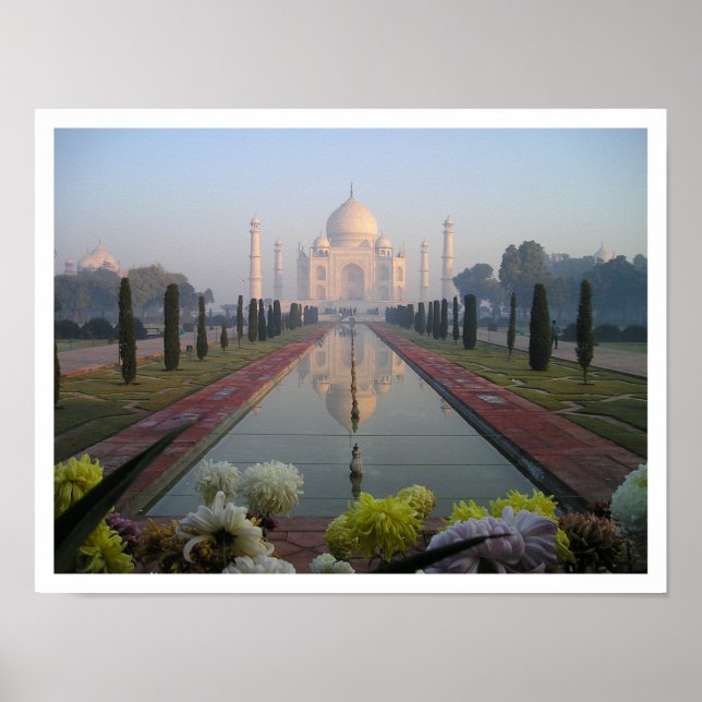 Póster Mausoleo Taj Mahal al amanecer (Frente)