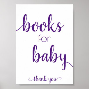 Póster Mauve Baby Shower   Polvorientos Rosas de libros r