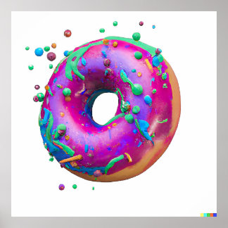 Póster "Mauve Donut Delight" Printable Art
