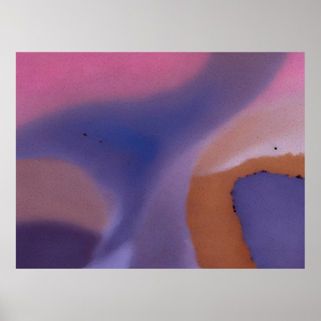 Póster “Mauve Mirage Flow”  –  Abstracto Rosa Azul Meloco (Frente)