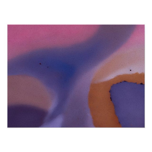 Póster “Mauve Mirage Flow”  –  Abstracto Rosa Azul Meloco (Anverso)