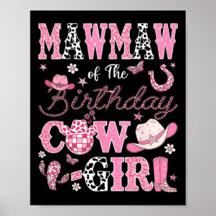 Póster Mawmaw De La Cowgirl De Cumpleaños Rodeo Occidenta