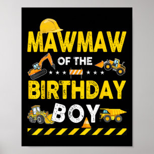 Póster Mawmaw Del Niño De Cumpleaños Trabajador De La Con