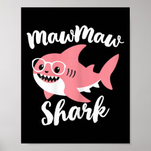 Póster Mawmaw El Día de la Madre Tiburón Abuela Funny Maw