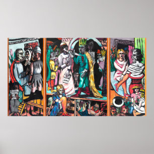 Póster Max Beckmann - Die Schauspieler