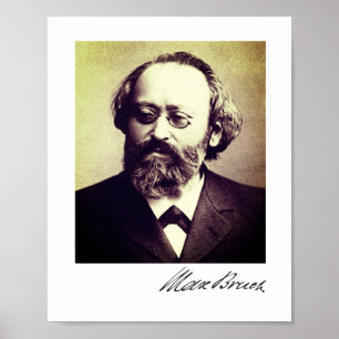 Póster Max Bruch - signature Poster