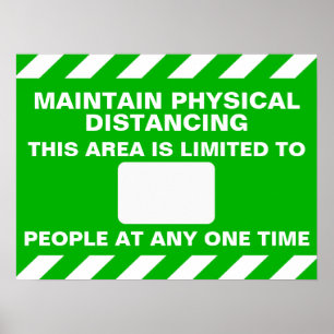Póster Máx. distanciamiento físico Ocupación