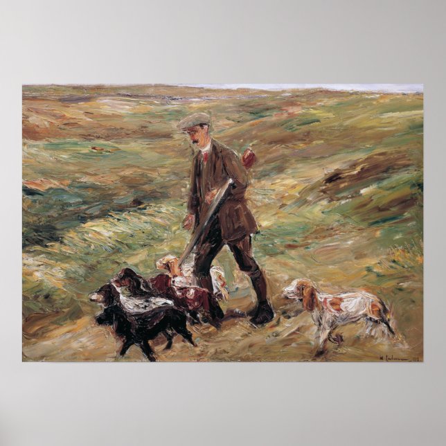 Póster Max Liebermann Hunter en las dunas (Frente)