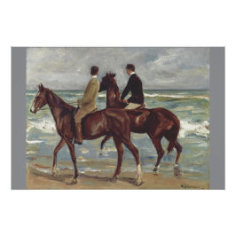 Póster Max Liebermann: Two Riders on the Beach Art