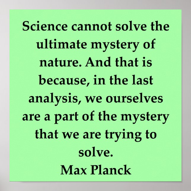 Póster max plank quote (Frente)
