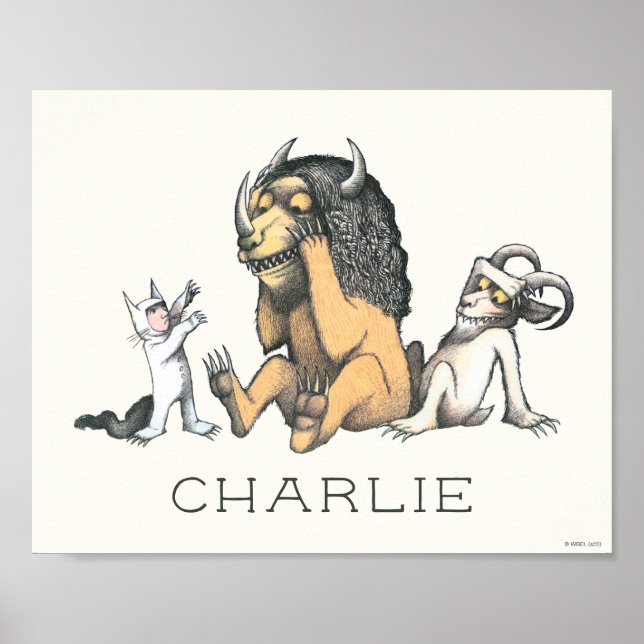 Póster Max y las cosas salvajes jugando (Frente)