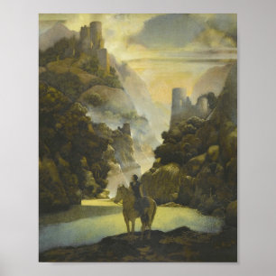 Póster Maxfield Parrish Aucassin Busca Nicolette