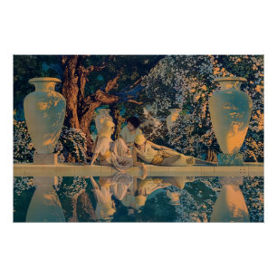 Póster Maxfield Parrish El Jardín de Alá 1918 Arte Fino